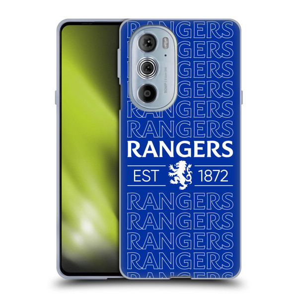 Rangers FC Crest Typography Soft Gel Case for Motorola Edge X30