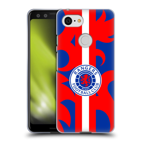 Rangers FC Crest Lion Rampant Pattern Soft Gel Case for Google Pixel 3