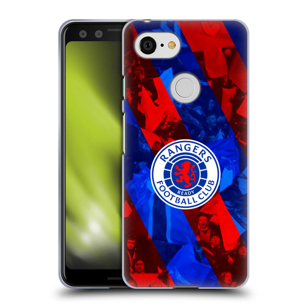 Rangers FC Crest Stadium Stripes Soft Gel Case for Google Pixel 3