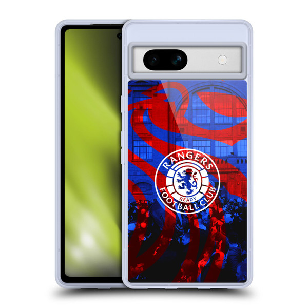 Rangers FC Crest Logo Stadium Soft Gel Case for Google Pixel 7a