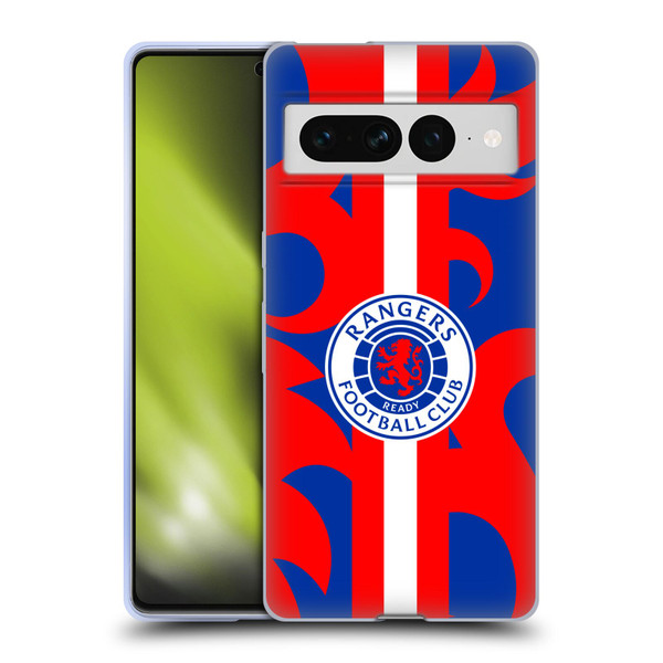 Rangers FC Crest Lion Rampant Pattern Soft Gel Case for Google Pixel 7 Pro