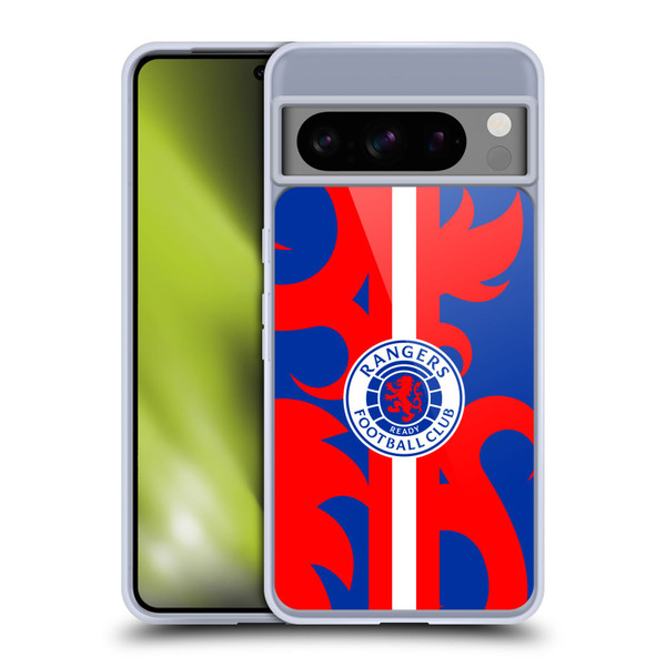 Rangers FC Crest Lion Rampant Pattern Soft Gel Case for Google Pixel 8 Pro