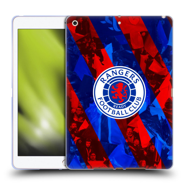 Rangers FC Crest Stadium Stripes Soft Gel Case for Apple iPad 10.2 2019/2020/2021