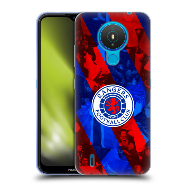 Rangers FC Crest Stadium Stripes Soft Gel Case for Nokia 1.4