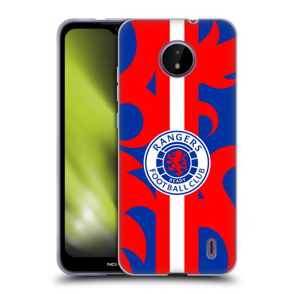 Rangers FC Crest Lion Rampant Pattern Soft Gel Case for Nokia C10 / C20
