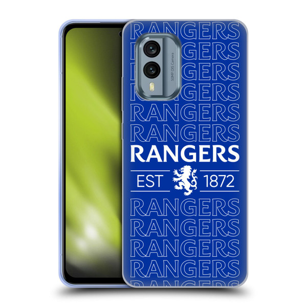 Rangers FC Crest Typography Soft Gel Case for Nokia X30