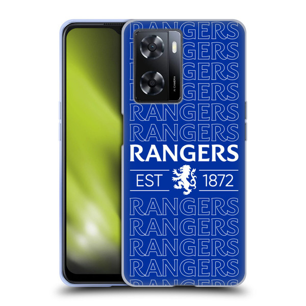 Rangers FC Crest Typography Soft Gel Case for OPPO A57s