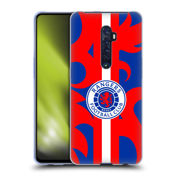 Rangers FC Crest Lion Rampant Pattern Soft Gel Case for OPPO Reno 2