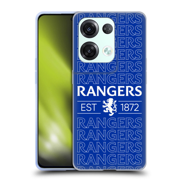 Rangers FC Crest Typography Soft Gel Case for OPPO Reno8 Pro