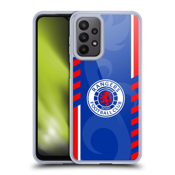 Rangers FC Crest Stripes Soft Gel Case for Samsung Galaxy A23 / 5G (2022)