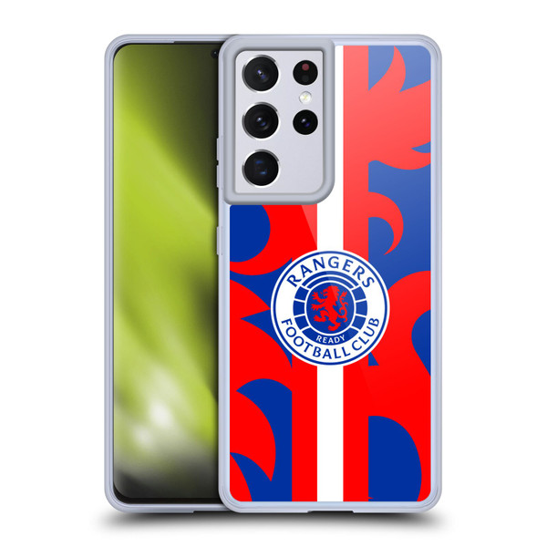 Rangers FC Crest Lion Rampant Pattern Soft Gel Case for Samsung Galaxy S21 Ultra 5G