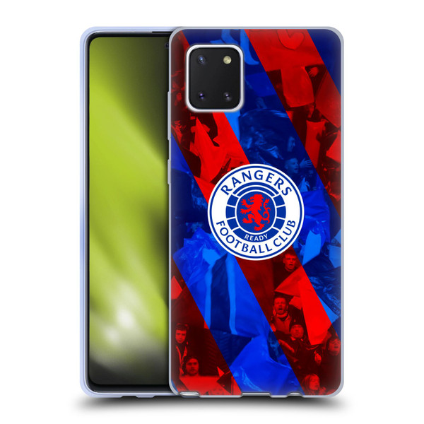 Rangers FC Crest Stadium Stripes Soft Gel Case for Samsung Galaxy Note10 Lite
