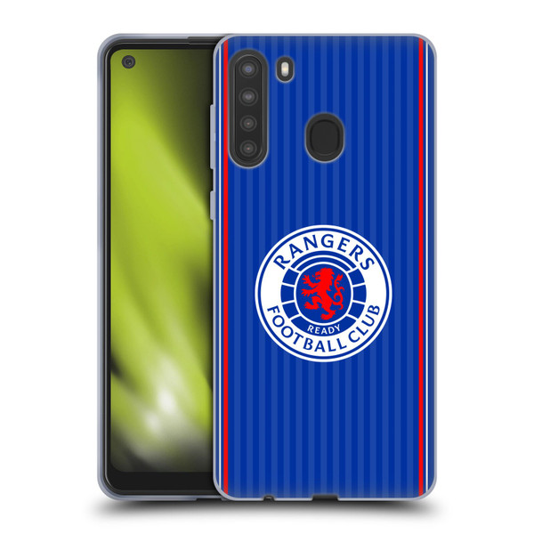 Rangers FC 2023/24 Kit Home Soft Gel Case for Samsung Galaxy A21 (2020)