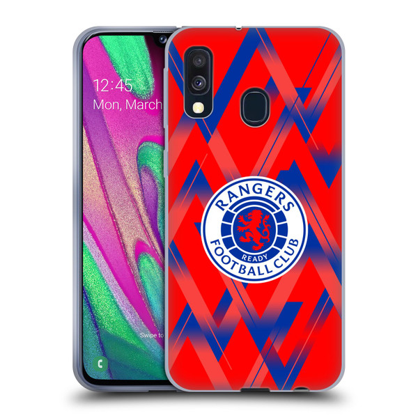 Rangers FC 2023/24 Kit Fourth Soft Gel Case for Samsung Galaxy A40 (2019)