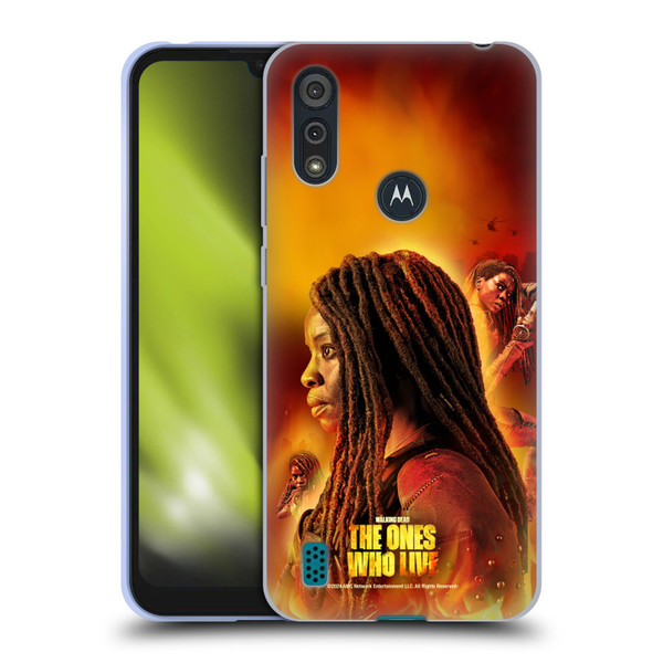 The Walking Dead: The Ones Who Live Key Art Michonne Soft Gel Case for Motorola Moto E6s (2020)