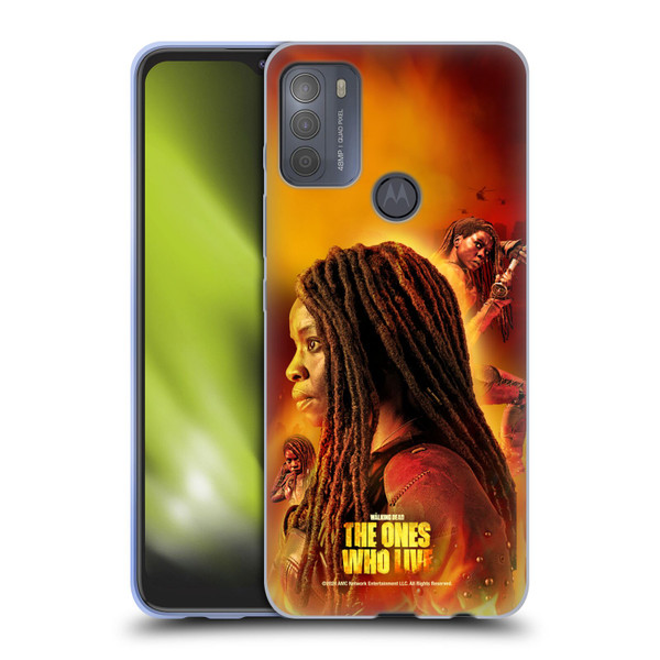 The Walking Dead: The Ones Who Live Key Art Michonne Soft Gel Case for Motorola Moto G50