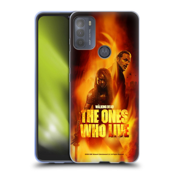 The Walking Dead: The Ones Who Live Key Art Poster Soft Gel Case for Motorola Moto G50
