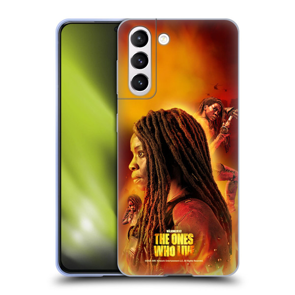 The Walking Dead: The Ones Who Live Key Art Michonne Soft Gel Case for Samsung Galaxy S21 5G