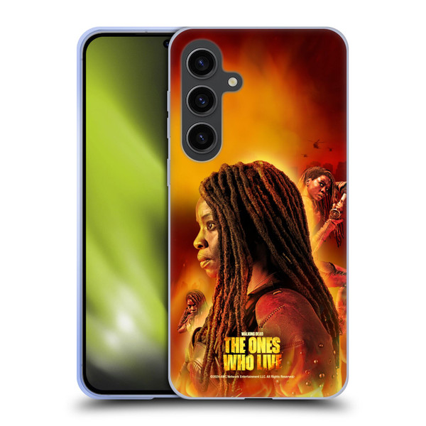 The Walking Dead: The Ones Who Live Key Art Michonne Soft Gel Case for Samsung Galaxy S24+ 5G