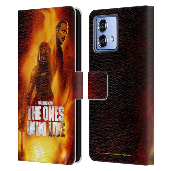 The Walking Dead: The Ones Who Live Key Art Poster Leather Book Wallet Case Cover For Motorola Moto G84 5G