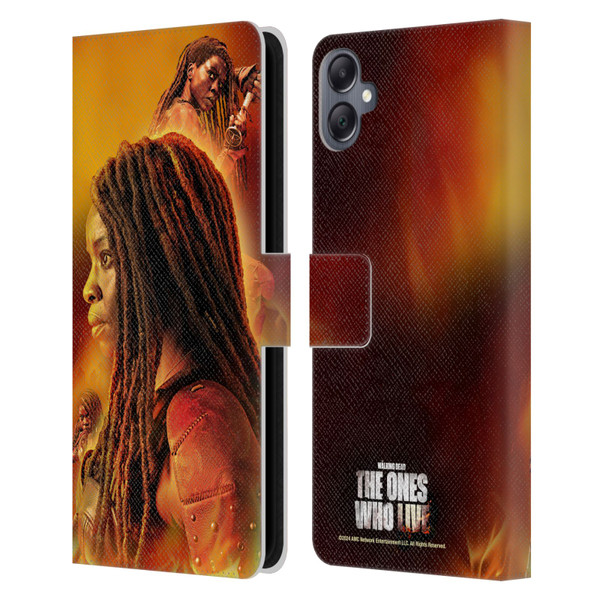 The Walking Dead: The Ones Who Live Key Art Michonne Leather Book Wallet Case Cover For Samsung Galaxy A05