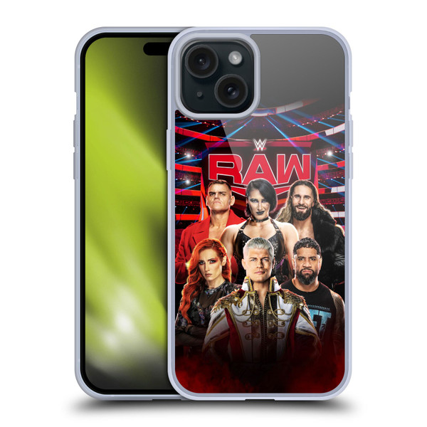 WWE Pay-Per-View Superstars 2024 Raw Soft Gel Case for Apple iPhone 15 Plus