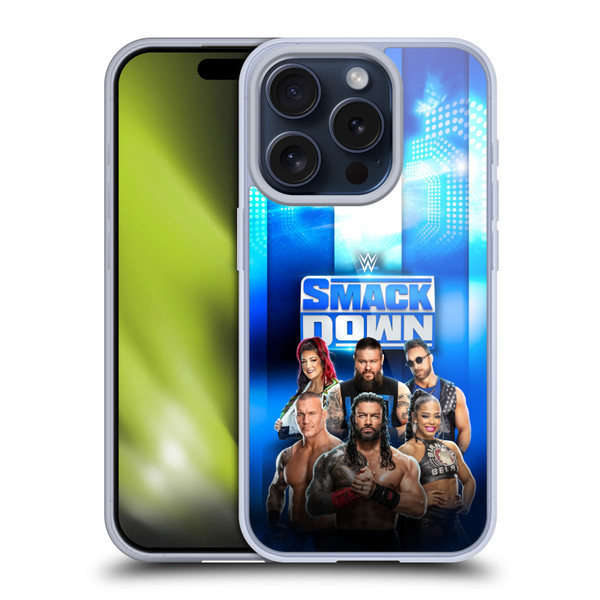 WWE Pay-Per-View Superstars 2024 Smackdown! Soft Gel Case for Apple iPhone 15 Pro