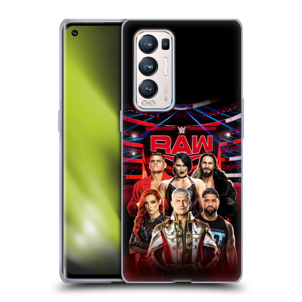 WWE Pay-Per-View Superstars 2024 Raw Soft Gel Case for OPPO Find X3 Neo / Reno5 Pro+ 5G