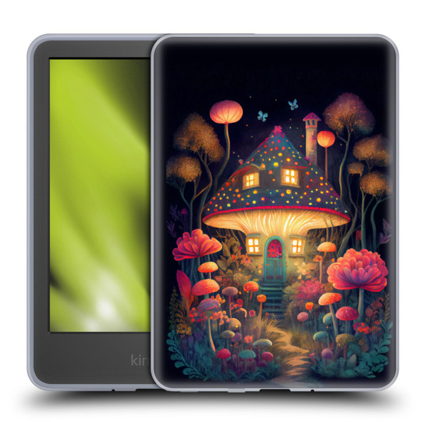 JK Stewart Graphics Mushroom Cottage Night Garden Soft Gel Case for Amazon Kindle 11th Gen 6in 2022