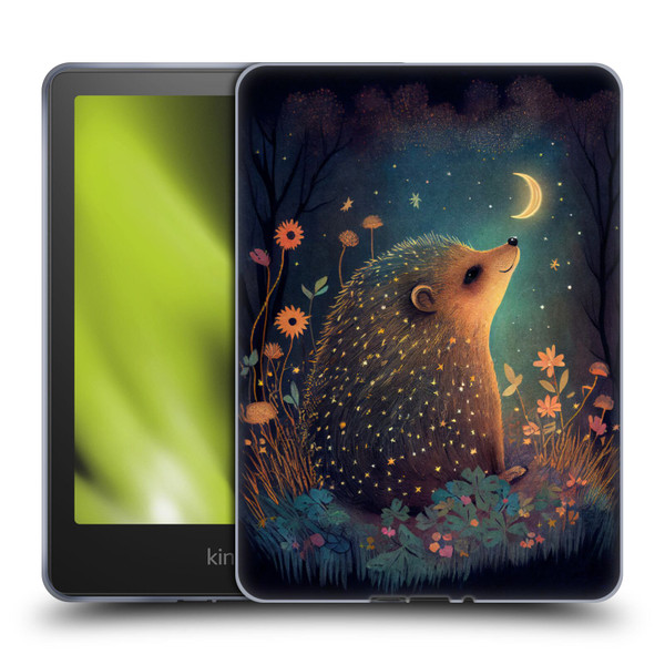 JK Stewart Graphics Hedgehog Looking Up At Stars Soft Gel Case for Amazon Kindle Paperwhite 5 (2021)