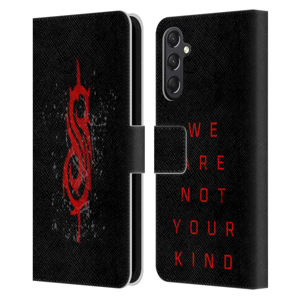 Slipknot We Are Not Your Kind Red Distressed Look Leather Book Wallet Case Cover For Samsung Galaxy A24 4G / M34 5G