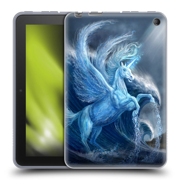 Anthony Christou Art Water Pegasus Soft Gel Case for Amazon Fire 7 2022
