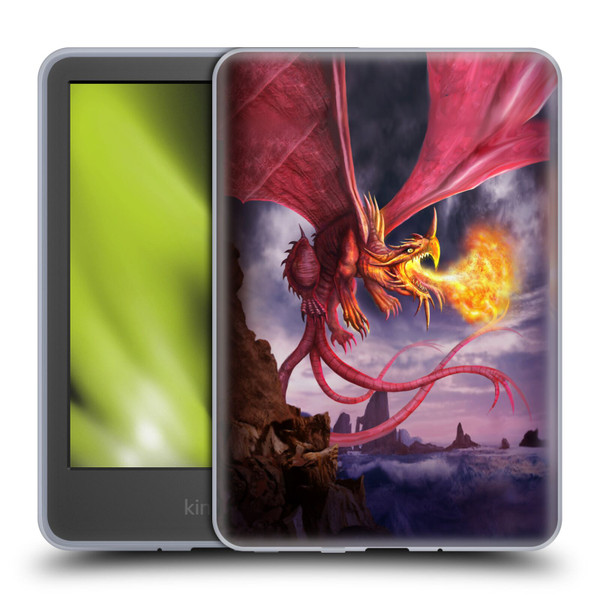 Anthony Christou Art Fire Dragon Soft Gel Case for Amazon Kindle 11th Gen 6in 2022