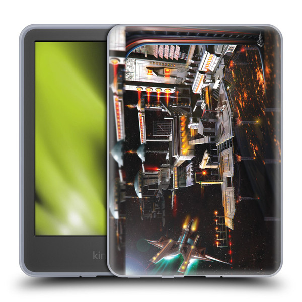 Anthony Christou Art Space Station Soft Gel Case for Amazon Kindle 11th Gen 6in 2022