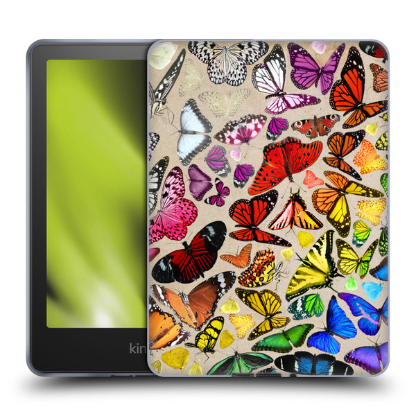 Anthony Christou Art Rainbow Butterflies Soft Gel Case for Amazon Kindle Paperwhite 5 (2021)