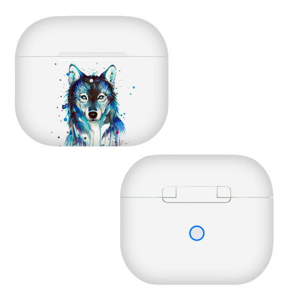 Pixie Cold Animals Ice Wolf Vinyl Sticker Skin Decal Cover for Apple AirPods 3 3rd Gen Charging Case