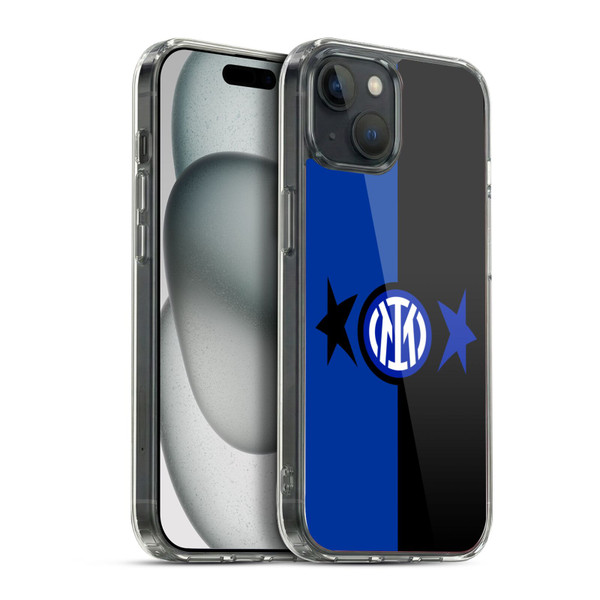 Fc Internazionale Milano IM 2Stars Black & Blue Soft Gel Case for Apple iPhone 15 Plus & MagSafe