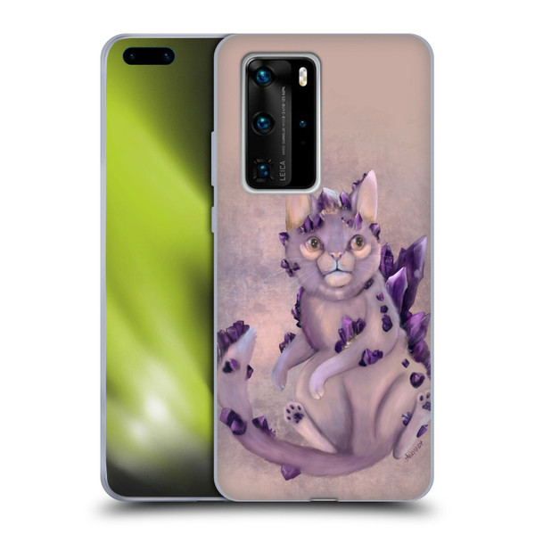Ash Evans Graphics Amethyst Cat Soft Gel Case for Huawei P40 Pro / P40 Pro Plus 5G