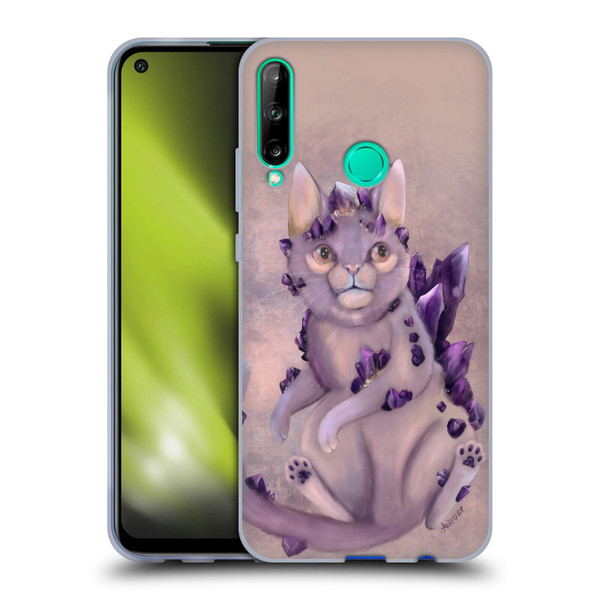 Ash Evans Graphics Amethyst Cat Soft Gel Case for Huawei P40 lite E