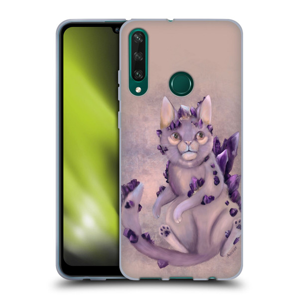 Ash Evans Graphics Amethyst Cat Soft Gel Case for Huawei Y6p
