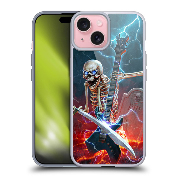 Christos Karapanos Key Art Metal Skeleton Soft Gel Case for Apple iPhone 15