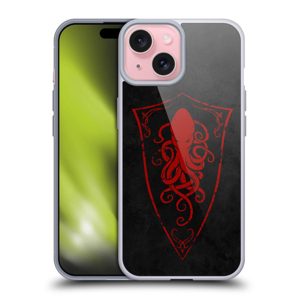 Christos Karapanos Key Art Octopus Shield Logo Soft Gel Case for Apple iPhone 15