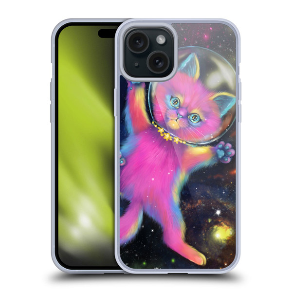 Ash Evans Graphics Lost In Space Soft Gel Case for Apple iPhone 15 Plus