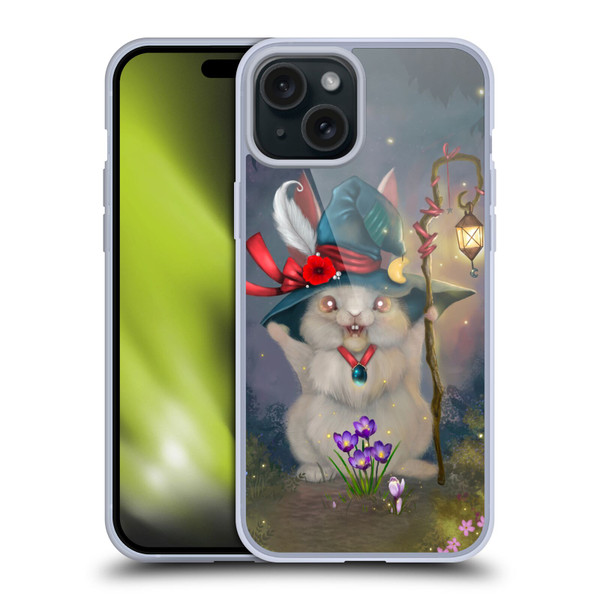 Ash Evans Graphics Magic Bunny Soft Gel Case for Apple iPhone 15 Plus