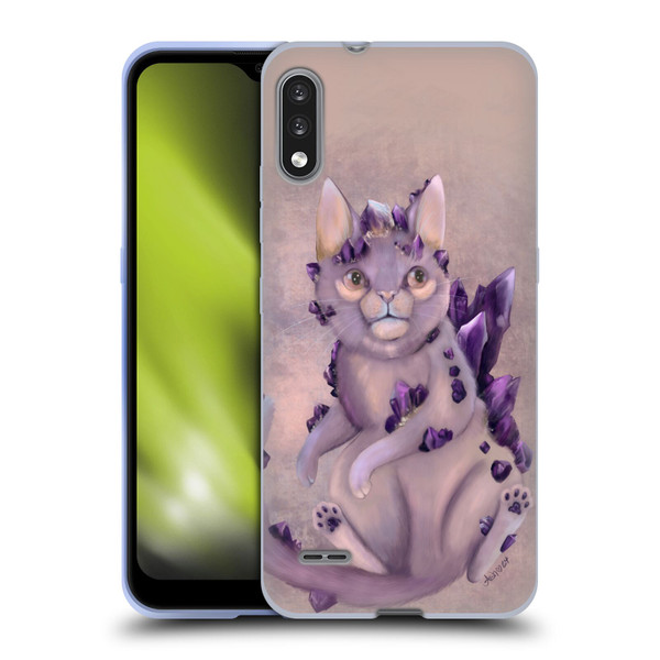 Ash Evans Graphics Amethyst Cat Soft Gel Case for LG K22