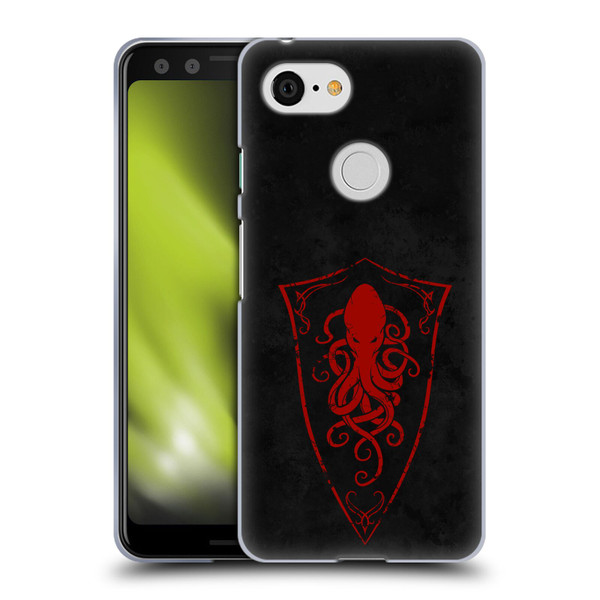 Christos Karapanos Key Art Octopus Shield Logo Soft Gel Case for Google Pixel 3