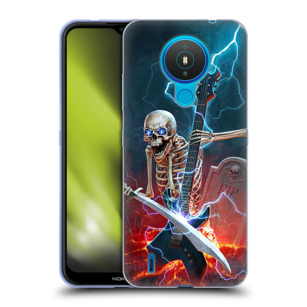 Christos Karapanos Key Art Metal Skeleton Soft Gel Case for Nokia 1.4