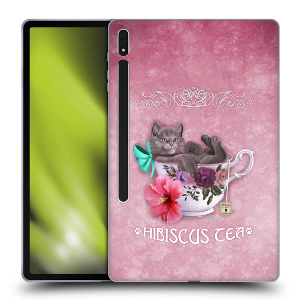 Ash Evans Graphics Hibiscus Tea Soft Gel Case for Samsung Galaxy Tab S8 Plus