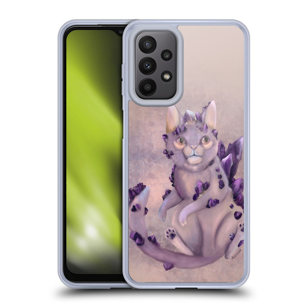 Ash Evans Graphics Amethyst Cat Soft Gel Case for Samsung Galaxy A23 / 5G (2022)