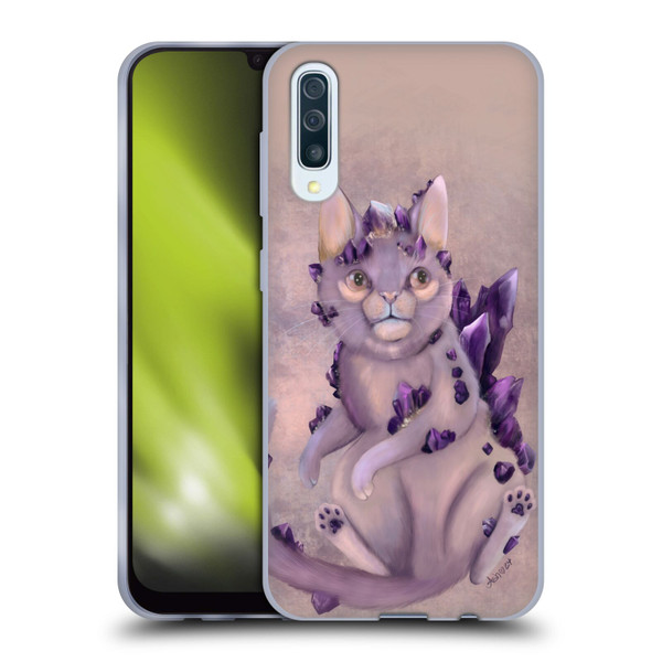 Ash Evans Graphics Amethyst Cat Soft Gel Case for Samsung Galaxy A50/A30s (2019)